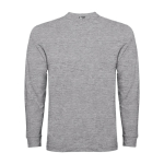 Camiseta de manga larga en algodón y puños canalé 165 g/m2 Roly Direct Pointer color gris claro segunda vista