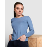 Camiseta para mujer de algodón en manga larga 160 g/m2 Roly Direct Extreme color rosa primera vista de uso