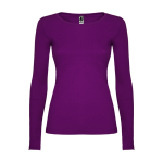 Camiseta para mujer de algodón en manga larga 160 g/m2 Roly Direct Extreme color violeta segunda vista