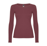 Camiseta para mujer de algodón en manga larga 160 g/m2 Roly Direct Extreme color caoba segunda vista