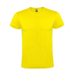 Camiseta de manga corta tubular en algodón 150 g/m2 Roly Direct Atomic color amarillo segunda vista