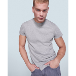 Camiseta para empresas tubular en algodón 150 g/m2 Roly Direct Atomic color gris claro sexta vista de uso