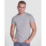 Camiseta de manga corta tubular en algodón 150 g/m2 Roly Direct Atomic color azul marino septima vista de uso