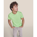 Camiseta con tu imagen corporativa en algodón 165 g/m2 Roly Direct Dogo color verde claro cuarta vista de uso