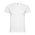 Camiseta de manga corta en algodón peinado 180 g/m2 Roly Direct Braco color blanco segunda vista