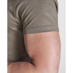 Camiseta publicitaria de manga corta en algodón peinado 180 g/m2 Roly Direct Braco color verde militar vista detalle 2