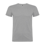 Camiseta de manga corta en algodón de punto liso 155 g/m2 Roly Direct Beagle color gris claro jaspeado segunda vista