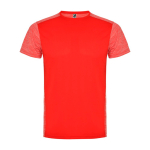 Camiseta técnica de manga corta en poliéster 135 g/m2 Roly Direct Zolder color rojo segunda vista