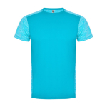 Camiseta técnica de manga corta en poliéster 135 g/m2 Roly Direct Zolder color turquesa segunda vista
