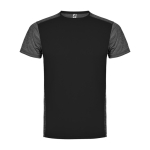Camiseta técnica de manga corta en poliéster 135 g/m2 Roly Direct Zolder color negro mate segunda vista