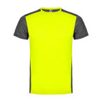 Camiseta técnica de manga corta en poliéster 135 g/m2 Roly Direct Zolder color amarillo fluorescente segunda vista