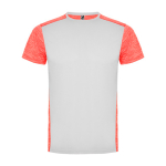 Camiseta técnica de manga corta en poliéster 135 g/m2 Roly Direct Zolder color coral segunda vista