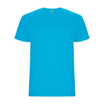 Camiseta de algodón de manga corta 190 g/m2 Roly Direct Stafford color turquesa segunda vista