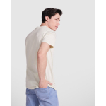 Camiseta de algodón para ferias manga corta 190 g/m2 Roly Direct Stafford color verde suave cuarta vista de uso