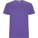Camiseta de algodón para ferias manga corta 190 g/m2 Roly Direct Stafford color morado primera vista de uso