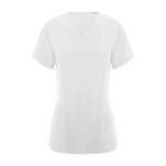 Casaca de poliéster y elastano de mujer en manga corta 170 g/m2 Roly Ferox color blanco segunda vista