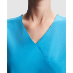 Casaca de poliéster y elastano de mujer en manga corta 170 g/m2 Roly Ferox color blanco vista detalle 2