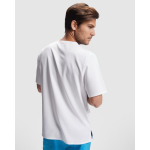 Casaca de poliéster y elastano de manga corta 170 g/m2 Roly Ferox color blanco cuarta vista de uso