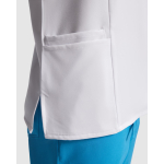 Casaca de poliéster y elastano de manga corta 170 g/m2 Roly Ferox color blanco vista detalle 2