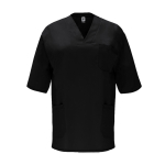 Casaca unisex de poliéster y algodón en manga corta 160 g/m2 Roly Panacea color negro segunda vista