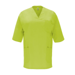 Casaca unisex de poliéster y algodón en manga corta 160 g/m2 Roly Panacea color verde pistacho segunda vista