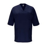 Casaca unisex de poliéster y algodón en manga corta 160 g/m2 Roly Panacea color azul marino segunda vista