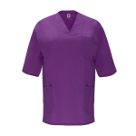 Casaca unisex de poliéster y algodón en manga corta 160 g/m2 Roly Panacea color lila segunda vista