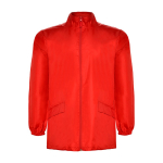 Chubasquero unisex de poliéster con capucha 70 g/m2 Roly Direct Escocia color rojo segunda vista