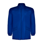 Chubasquero unisex de poliéster con capucha 70 g/m2 Roly Direct Escocia color azul real segunda vista