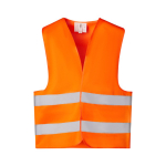 Chaleco alta visibilidad con cintas reflectantes y cierre de velcro Roly Sirio color naranja fluorescente segunda vista
