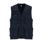 Chaleco de trabajo multibolsillos de algodón y poliéster 200 g/m2 Roly Venera color azul marino segunda vista