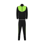 Chándal con pecho de color a contraste con cuello 225 g/m2 Roly Direct Evans color verde lima segunda vista