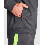 Chándal con pecho de color a contraste con cuello 225 g/m2 Roly Direct Evans color verde lima vista detalle 2