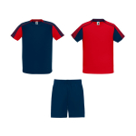 Conjunto sport unisex con 2 camisetas y 1 pantalón 140 g/m2 Roly Direct Juve color rojo segunda vista