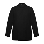 Chaqueta laboral para cocina de manga larga de poliéster 150 g/m2 Roly Dabiz color negro segunda vista