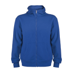 Sudadera de algodón y poliéster con capucha 280 g/m2 Roly Direct Montblanc color azul real segunda vista