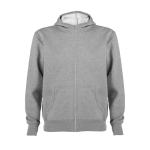 Sudadera de algodón y poliéster con capucha 280 g/m2 Roly Direct Montblanc color gris claro segunda vista
