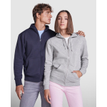 Sudadera de algodón y poliéster con capucha 280 g/m2 Roly Direct Montblanc color azul marino tercera vista de uso