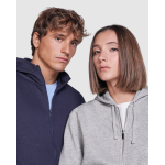 Sudadera de algodón y poliéster con capucha 280 g/m2 Roly Direct Montblanc color azul marino cuarta vista de uso