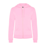 Sudadera para mujer de algodón y poliéster 280 g/m2 Roly Direct Veleta color rosa claro segunda vista