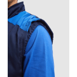 Chaleco laboral multibolsillos de poliéster y algodón 200 g/m2 Roly Armada color azul real vista detalle 2