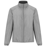 Chaqueta cortavientos unisex de poliéster en tejido técnico ligero 70 g/m2 Roly Direct Glasgow color gris primera vista de uso