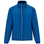 Chaqueta cortavientos unisex de poliéster en tejido técnico ligero 70 g/m2 Roly Direct Glasgow color azul real primera vista de uso