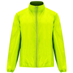 Chaqueta cortavientos unisex de poliéster en tejido técnico ligero 70 g/m2 Roly Direct Glasgow color amarillo fluorescente segunda vista