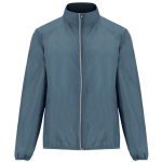 Chaqueta cortavientos unisex de poliéster en tejido técnico ligero 70 g/m2 Roly Direct Glasgow color azul grisáceo primera vista de uso
