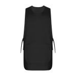 Casulla laboral unisex reversible con dos bolsillos 195 g/m2 Roly Arzak color negro segunda vista