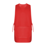 Casulla laboral unisex reversible con dos bolsillos 195 g/m2 Roly Arzak color rojo segunda vista