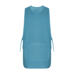 Casulla laboral unisex reversible con dos bolsillos 195 g/m2 Roly Arzak color azul bondi segunda vista