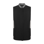 Bata para mujer de poliéster con cierre central 130 g/m2 Roly Aldany color blanco/negro segunda vista