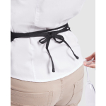 Delantal laboral patra horeca pequeño con bolsillos 220 g/m2 Roly Mini color negro vista detalle 2